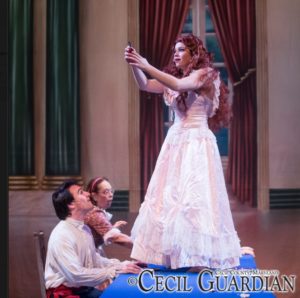 Carl Pariso (left) as Prince Eric and Karalyn Joseph (right) as Ariel in The Little Mermaid at Milburn Stone Theatre