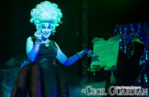 Nance Weber as Ursula in The Little Mermaid at Milburn Stone Theatre