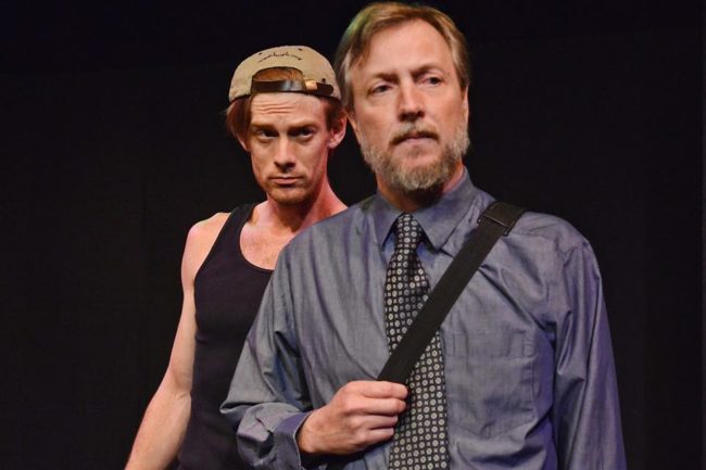 David Shoemaker (left) as Scott and Gareth Kelly (right) as Mark in "Monument" by Mark Scharf