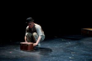 Mark Jaster as Ralph in BrouHaHa at Happenstance Theater on the stage of The Baltimore Theatre Project