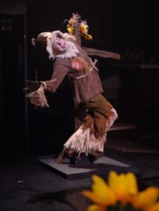 David James reprising his 1998 Helen Hayes Award-winning role of The Scarecrow in the 2012 Toby's Dinner Theatre production of The Wizard of Oz