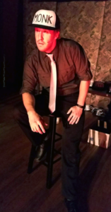 Justin Calhoun as Monk in Gutenberg! The Musical