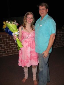 Hayley Briner (left) and Mark Briner (right) together, both appearing with The Wedding Singer in summer of 2016 at ASGT