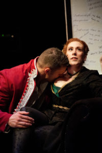 Nathan Parry (left) as Le Vicomte de Valmont and Melissa McGinley (right) as La Marquise de Merteuil