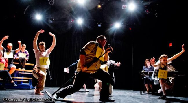 The cast of The 25th Annual Putnam County Spelling Bee at Milburn Stone Theatre's Elkton Station