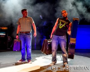 Matthew Peterson (left) as Tunny and Brendan Sheehan (right) as Johnny in American Idiot