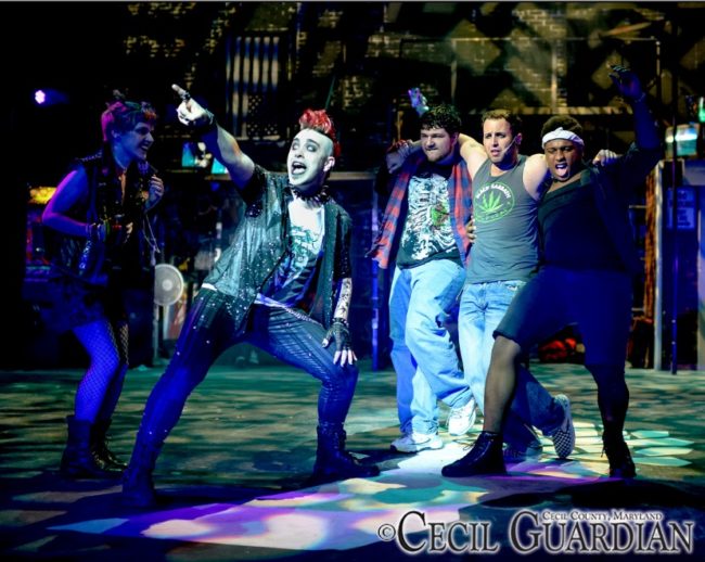 Shane Lowry (second from left) as St. Jimmy and Brendan Sheehan (second from right) as Johnny in American Idiot