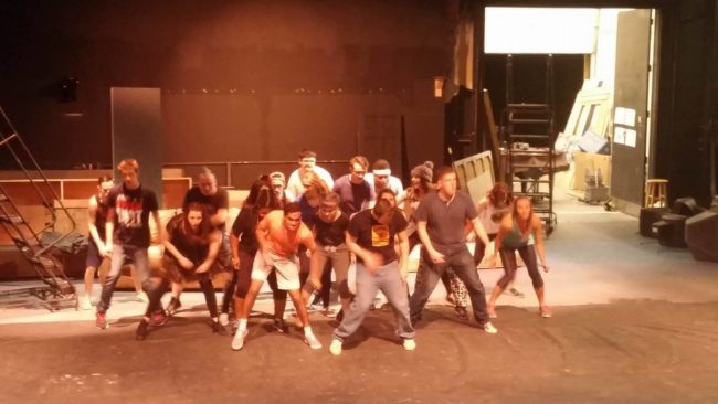 The Cast of American Idiot in rehearsal at Milburn Stone Theatre