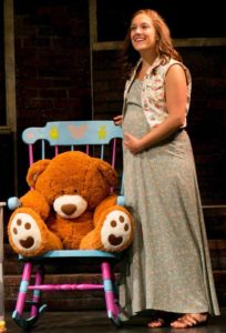 Lauren Wright as Lizzie Fields in Baby at Infinity Theatre Company