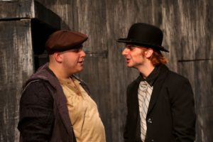 Bobby Henneberg (left) as Mr. Vanemar and Matthew Payne (right) as Mr. Croup in Neil Gaiman's Neverwhere