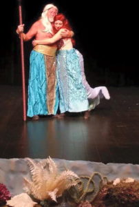 Joe Mannherz (left) as King Triton and Coreen Ayr Hamilton (right) as Ariel