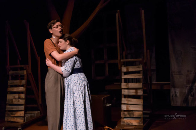 Tommy Eyes as Leo Frank and Lauren Alberg as Lucille Frank