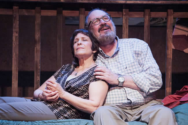 Naomi Jacobson (left) and Rick Foucheux (right) in Another Way Home at Theater J