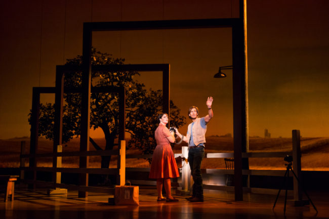 Elizabeth Stanley (Francesca) and Andrew Samonsky (Robert) in the national tour of THE BRIDGES OF MADISON COUNTY.