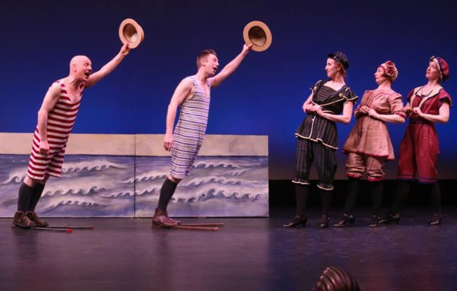 (L to R) Mark Jaster, Alex Vernon, Sarah Olmsted Thomas, Sabrina Mandell, and Gwen Grastorf in Moxie: A Happenstance Vaudeville