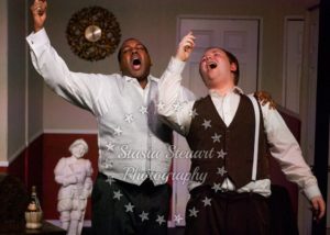 J. Prunell Hargrove (left) as Tito Morelli and W. William Zellhofer (right) as Max in Lend Me a Tenor