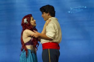 Ilyssa Rubin (left) as Ariel and Emilio Bayarena (right) as Prince Eric