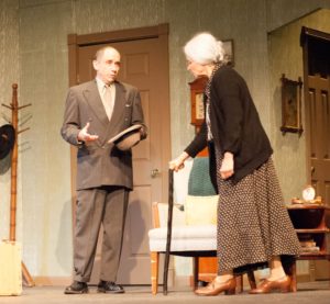 L to R Steve Feder as Eddie and Leah Mazade as Grandma Kurnitz