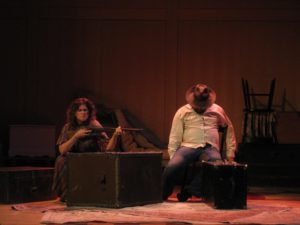 Lee Conderacci (left) as Victoria and Bob Singer (right) as Ashton in Ledger by Justin Lawson Isett