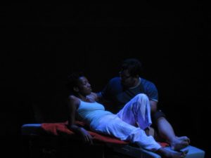 Lauren Erica Jackson (left) as Alice2 and Justin Lawson Isett (right) as Bob2 in I Remember by Kevin J. Costa, PhD