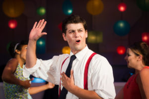 Matthew Hirsh stars as Frank Abagnale Jr. in Catch Me If You Can at NextStop Theatre