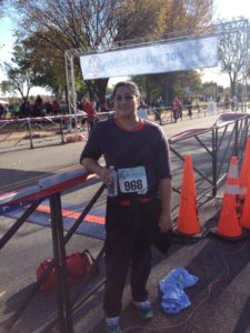 Ritija Gupta having completed the Veterans Day 10k in November 2013