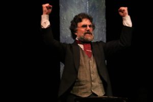 Phil Gallagher is Karl Marx in Marx in Soho at Spotlighters Theatre