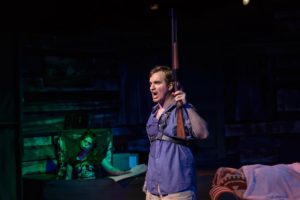 Ben Stoll as Ash in Evil Dead: The Musical at Red Branch Theatre Company