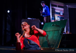 Angela Teague as Cheryl possessed by a Candarian Demon in Evil Dead: The Musical