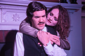 Brian Keith MacDonald (left) as Edgar Allan Poe and Renata Plecha (right) as 'She' in POE...and All the Others