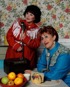 Tiffany Walker Porta Burrows (left) as Patsy Cline and Maribeth Vogel (right) as Louise Seger in Always...Patsy Cline