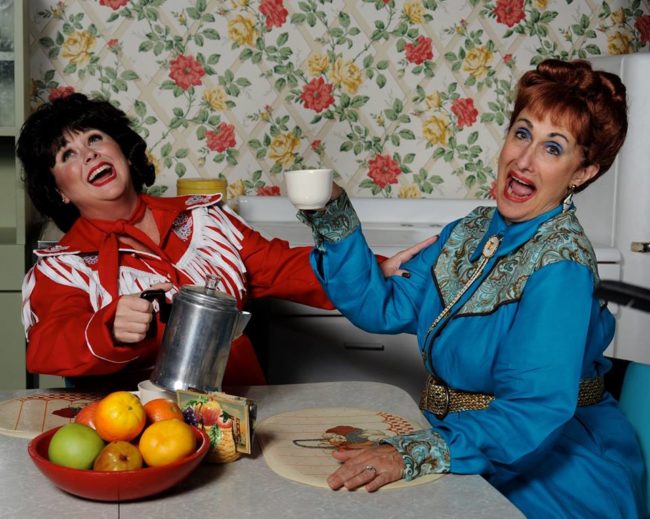 Tiffany Walker Porta Burrows (left) as Patsy Cline and Maribeth Vogel (right) as Louise Seger in Always...Patsy Cline