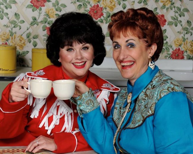 Tiffany Walker Porta Burrows (left) as Patsy Cline and Maribeth Vogel (right) as Louise Seger in Always...Patsy Cline