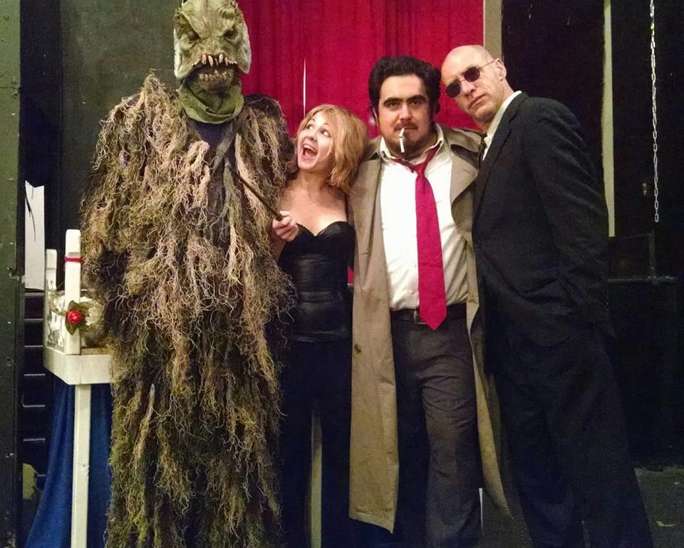 (L to R) Cthulhu, Liz Christmas, Lucas Gerace, and Agent Coletta in Spooked Out Magic