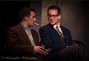 Matt Trollinger (left) as Cliff Bradshaw and Garrett Zink (right) as Ernst Ludwig in Cabaret