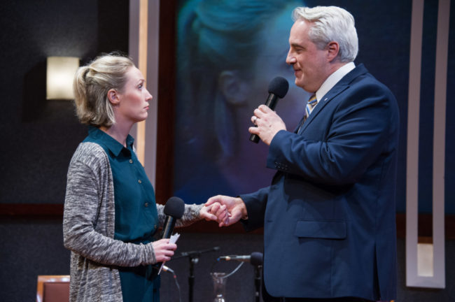 Annie Grier and Michael Russotto in The Christians at Theater J