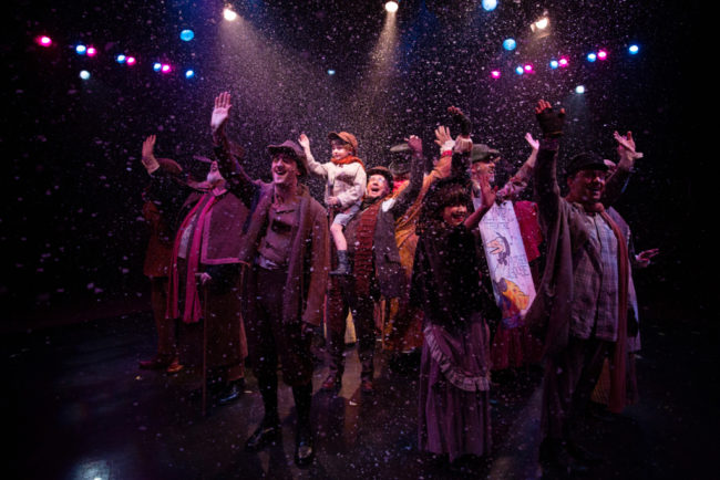 The Company finale of A Christmas Carol at Toby's Dinner Theatre