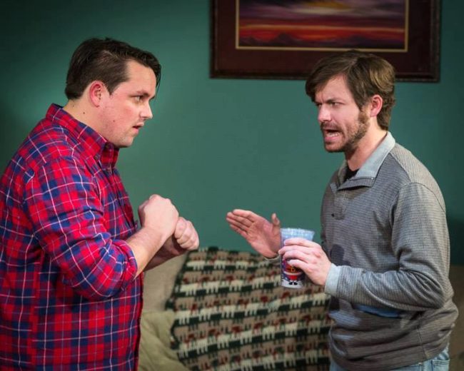 Thom Huenger (left) as RJ and Steve Custer (right) as Andy in Family Holiday