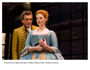 (L to R) Brent Harris and Gillian Williams in Les Liaisons Dangereuses