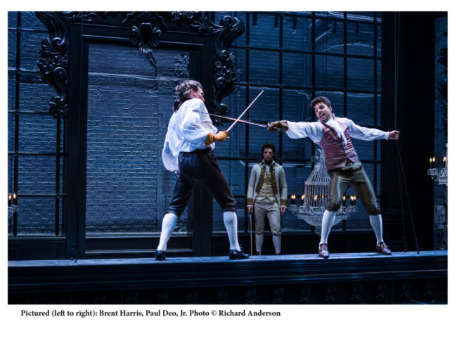 (L to R) Brent Harris and Paul Deo Jr. in Les Liaisons Dangereuses 