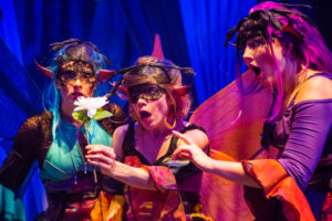 Francesca Blume, Kathy Gordon and Emily Whitworth as the Fairies