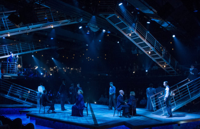 The cast of Titanic at Signature Theatre through January 29