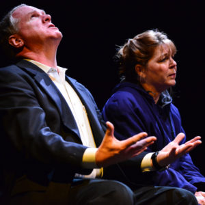 James Estepp (left) as Hank and Barbara Webber (right) as Alice in The Tin Woman