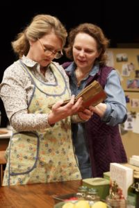 Lynn Hawley and Maryann Plunkett in Hungry, Play One of The Gabriels: Election Year in the Life of One Family, written and directed by Richard Nelson.