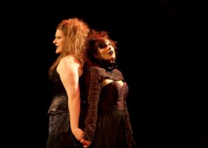 Rebecca Speas (left) as Emma Borden and Alani Kravitz (right) as Lizzie Borden