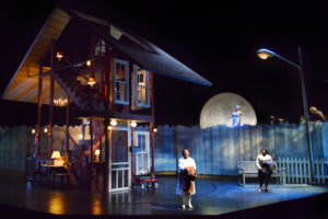 Nova Y. Payton (Caroline Thibodeaux), Delores King Williams (The Moon), and Awa Sal Secka (Dotty Moffett) in Round House Theatre’s current production of CAROLINE, OR CHANGE. 