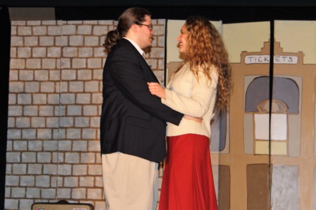 Seth David (left) as Albert Peterson and Alana DiSabatino (right) as Rosie Alvarez in Bye Bye Birdie