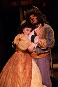 Nicki Elledge (left) as Belle and Russel Sunday (right) as Beast in Beauty and The Beast