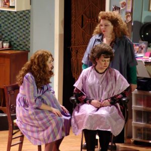 Rebecca Clendaniel (left) as Annelle, Katherine Wenerick-Bell (center) as M'Lynn, and Amy Heller (right) as Truvy