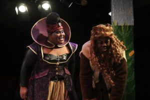 DDm (left) as Evillene and J. Purnell Hargrove (right) as Lion in The Wiz